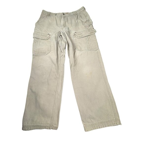 Duluth Other - Duluth Trading Co Canvas Cargo Work Pants Mens 38x34 Tan Utility